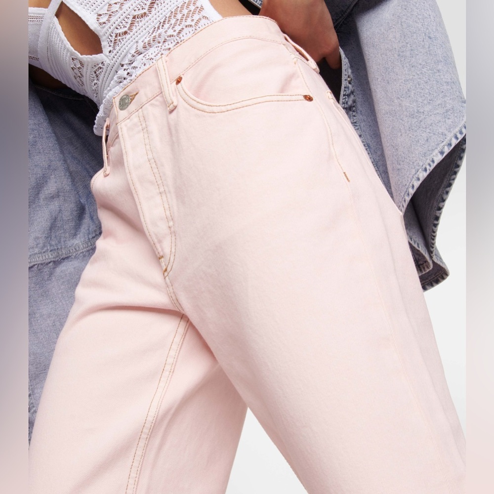 Re/Done - Loose Long Rigid Jeans Washed Pink Size 31 - Picture 3 of 11
